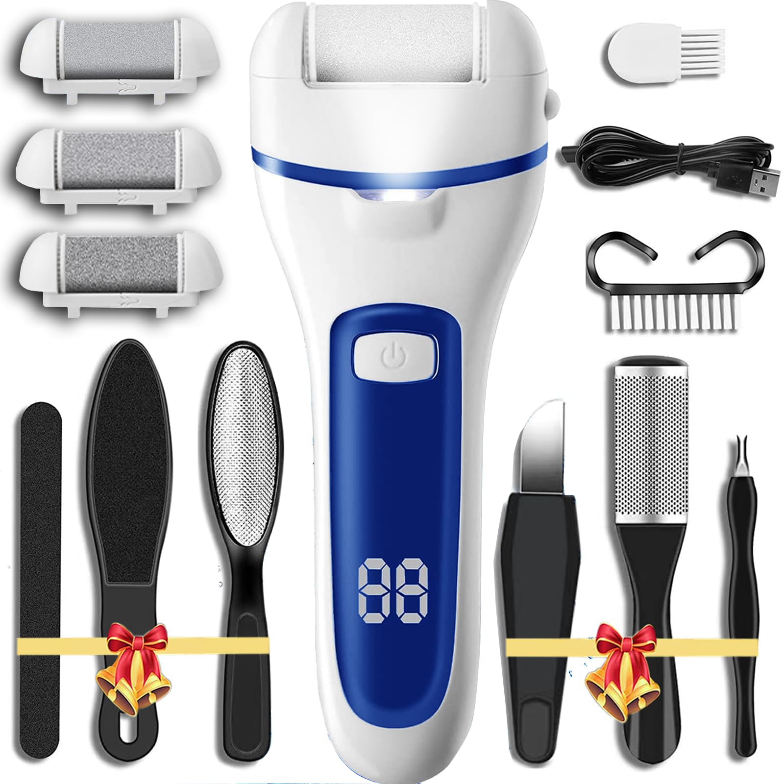 CIVYPRO callus remover with electric foot file roller heads for smoother heels.