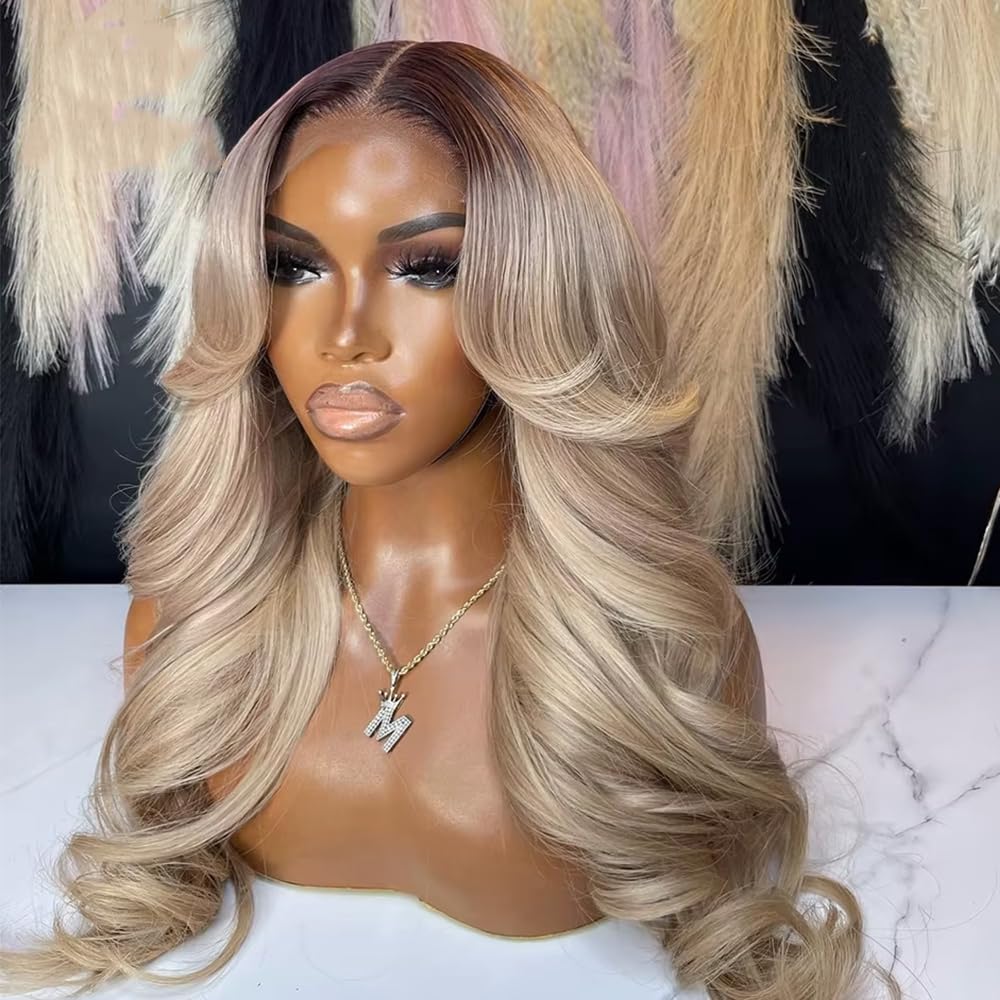 CIYOO platinum ash blonde wig with HD lace front for seamless part.