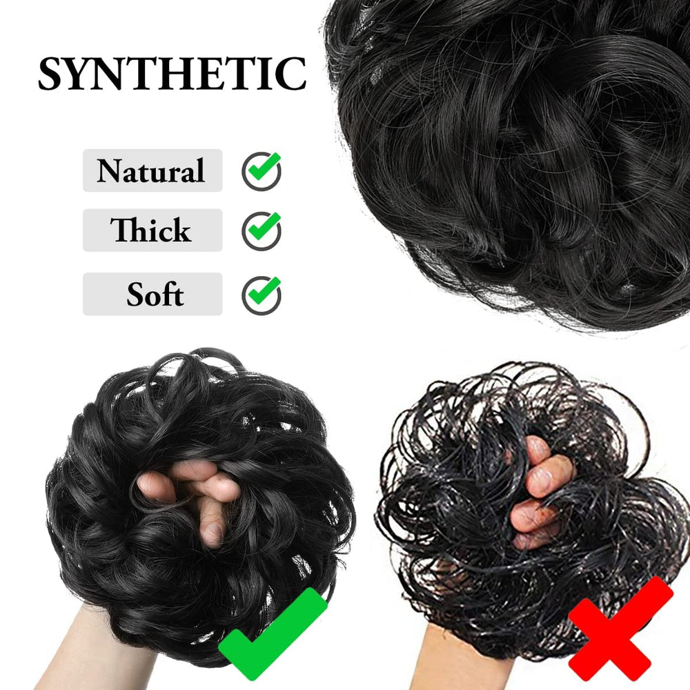 CJL HAIR adjustable elastic tie helps secure buns softly