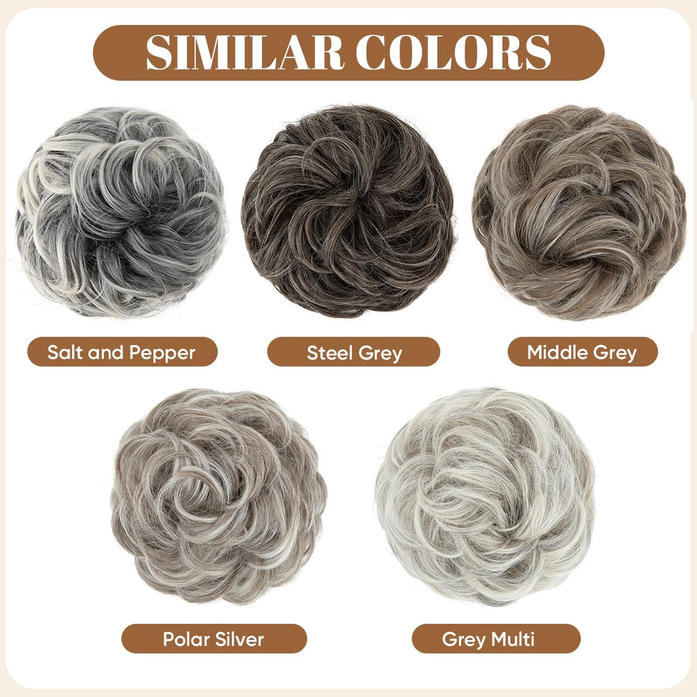 CJL HAIR large messy bun back view displays fullness and silhouette
