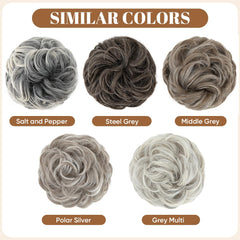 CJL HAIR large messy bun back view displays fullness and silhouette