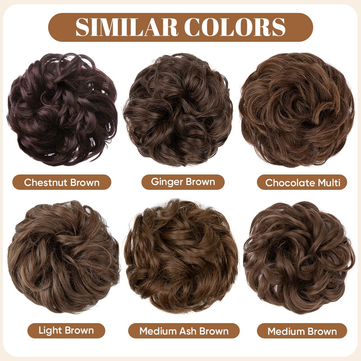 CJL HAIR large messy bun hair piece side view showing seamless integration with natural hair.
