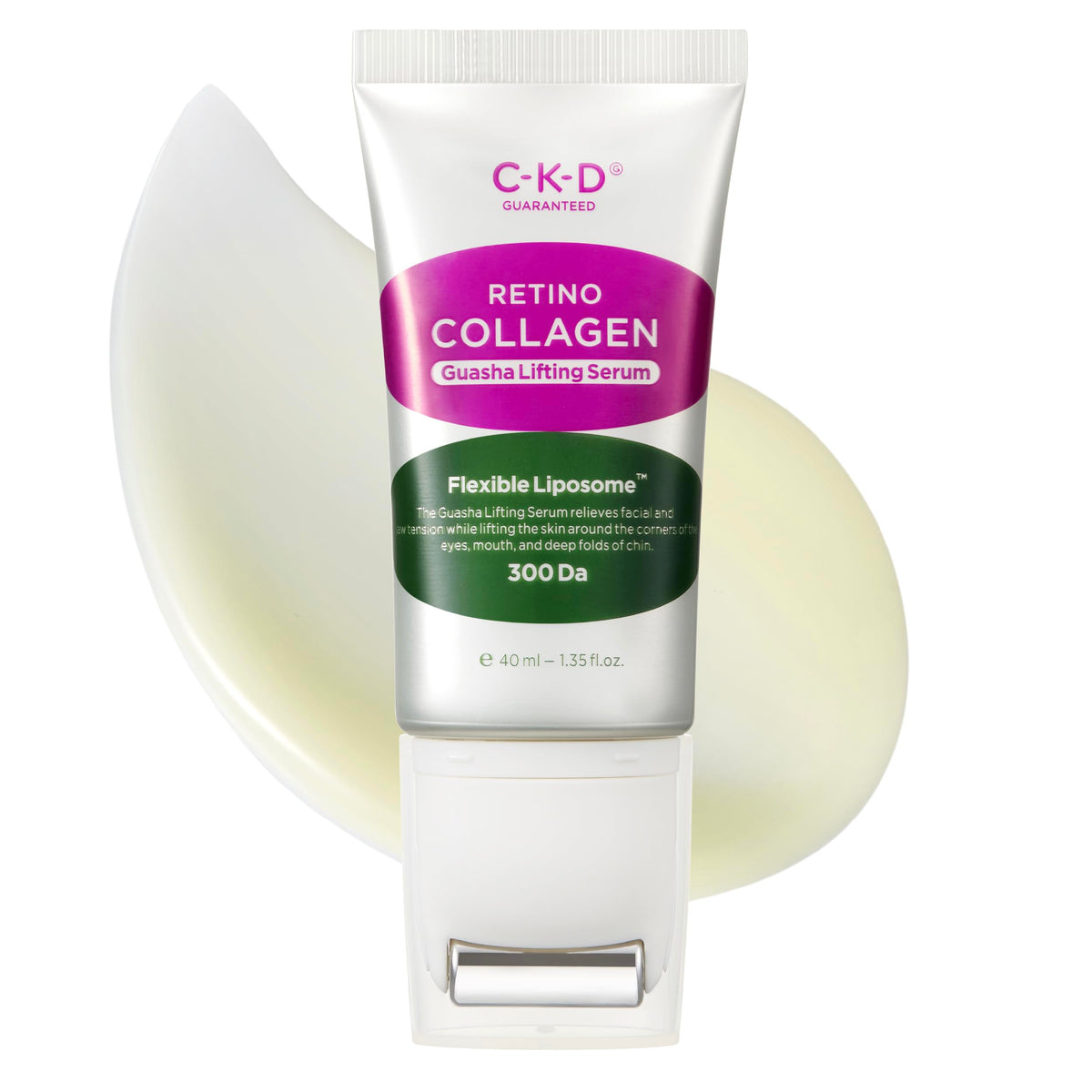 CKD Gua Sha Serum bottle closeup showcasing hydration boost for plump skin