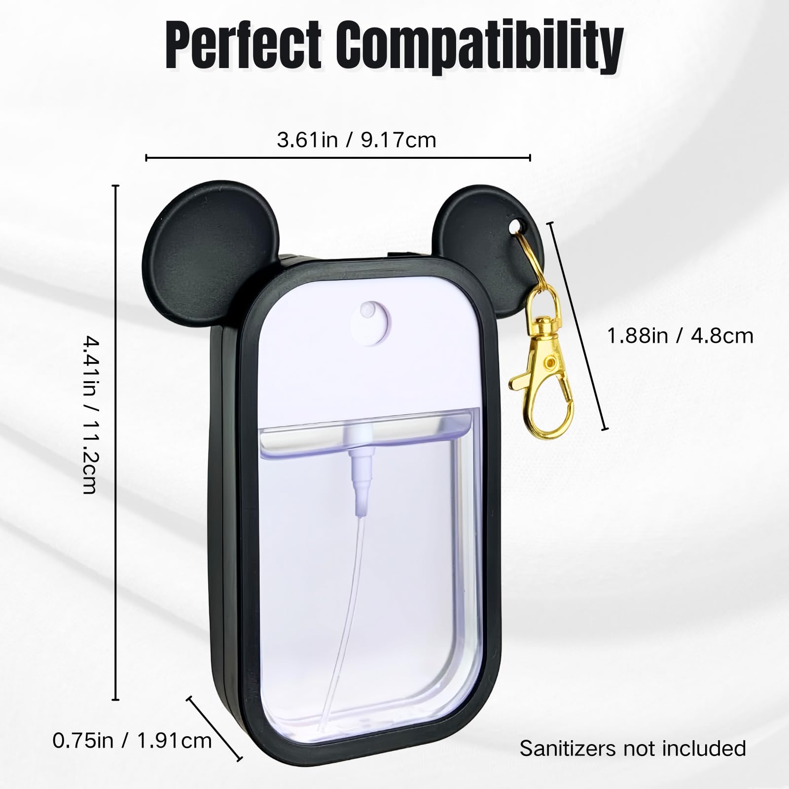 CKONXE mouse design silicone case ear-shaped top detail, playful style while guarding your spray.