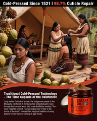 CKOWAJN Batana Oil application on scalp demonstrates massage-friendly hydration.