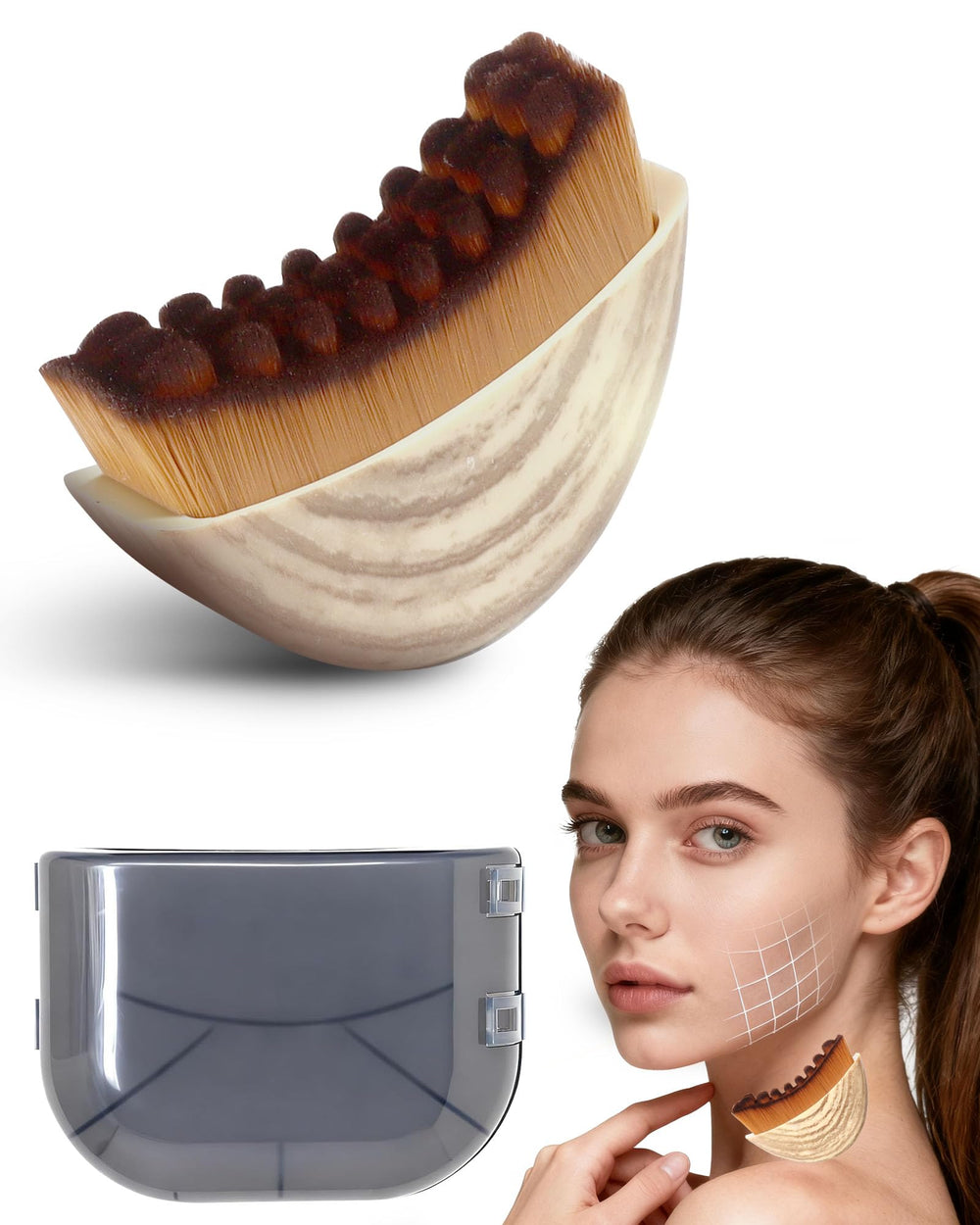 CKWZOQN compact small-design brush fits into travel skincare
