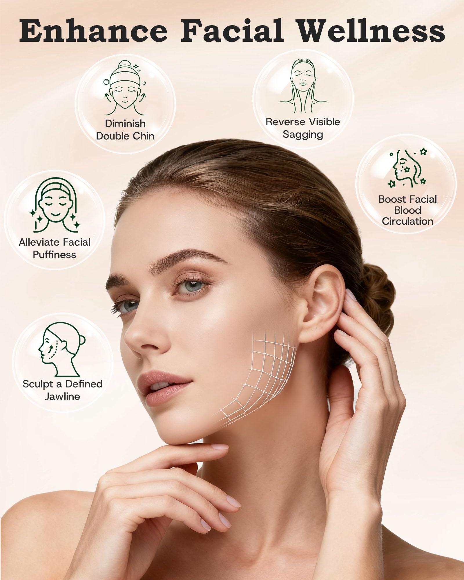 CKWZOQN drainage massage tool for facial relaxation and fatigue relief