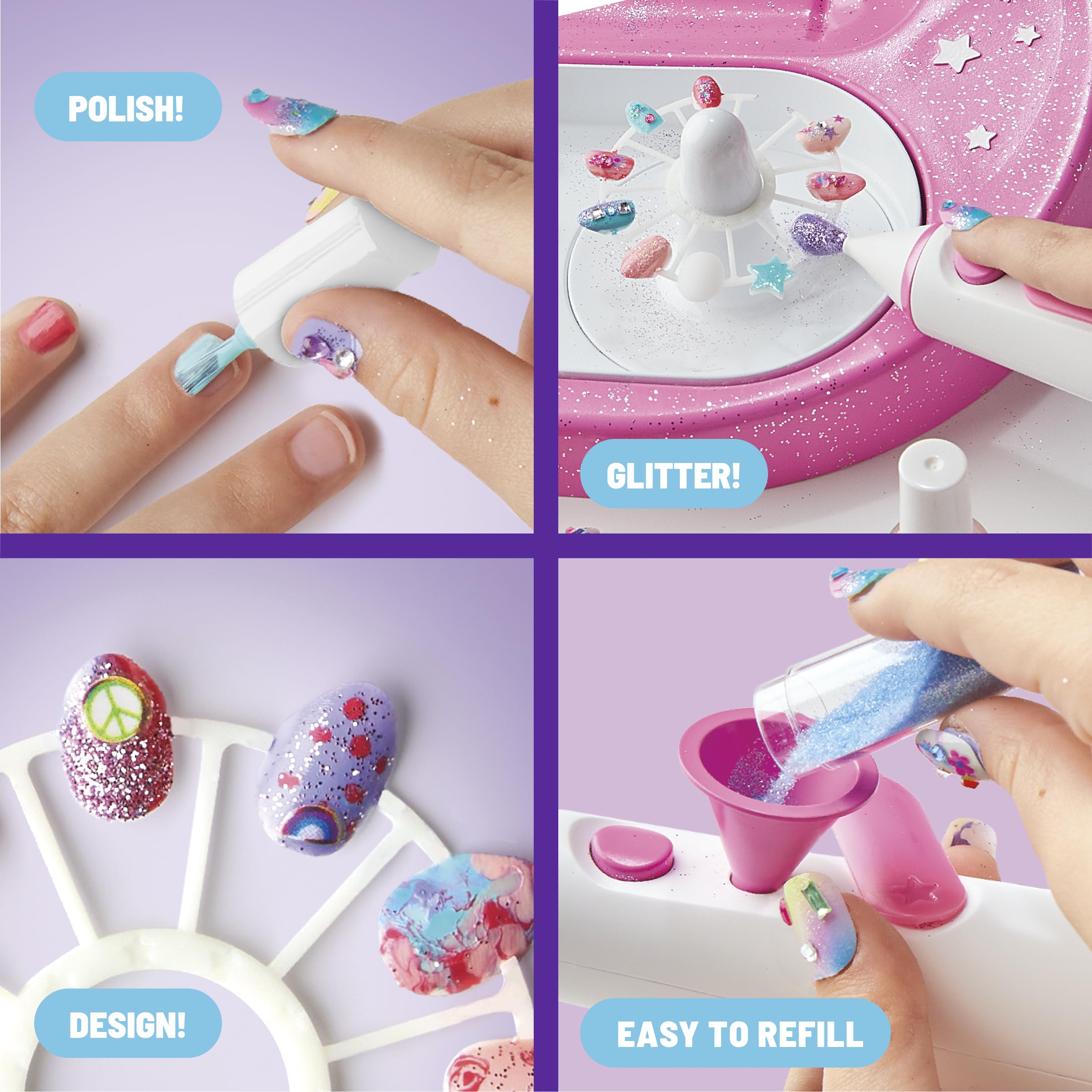Claire's nail polish bottles offering versatile color options and finishes.