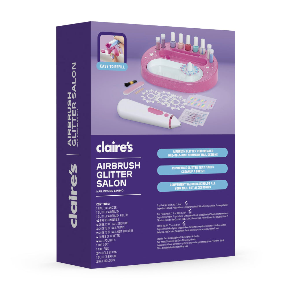Claire's organizer base for tidy, ready-to-use nail tools.