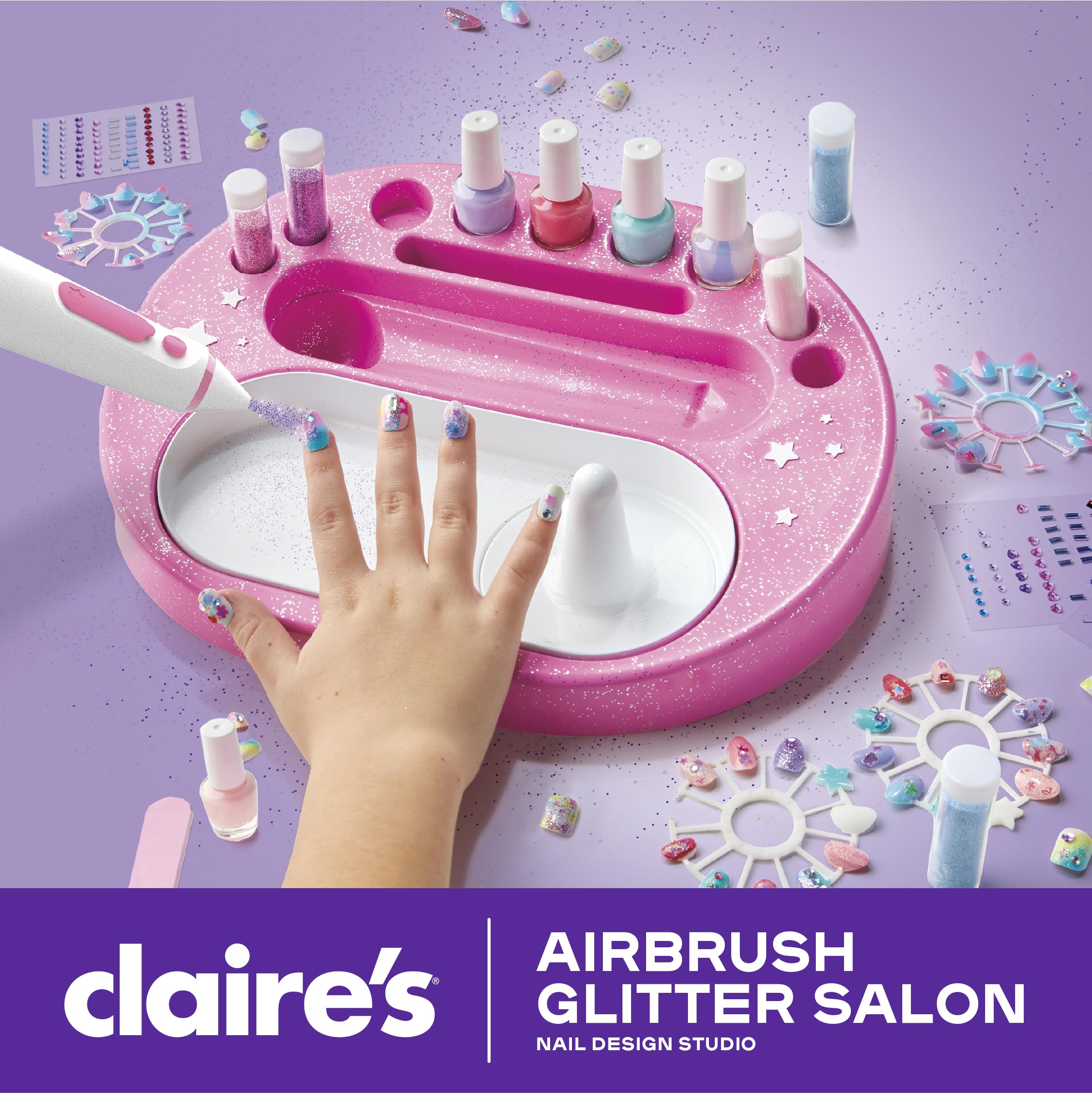Claire's press-on nails for quick, salon-style manicure at home.