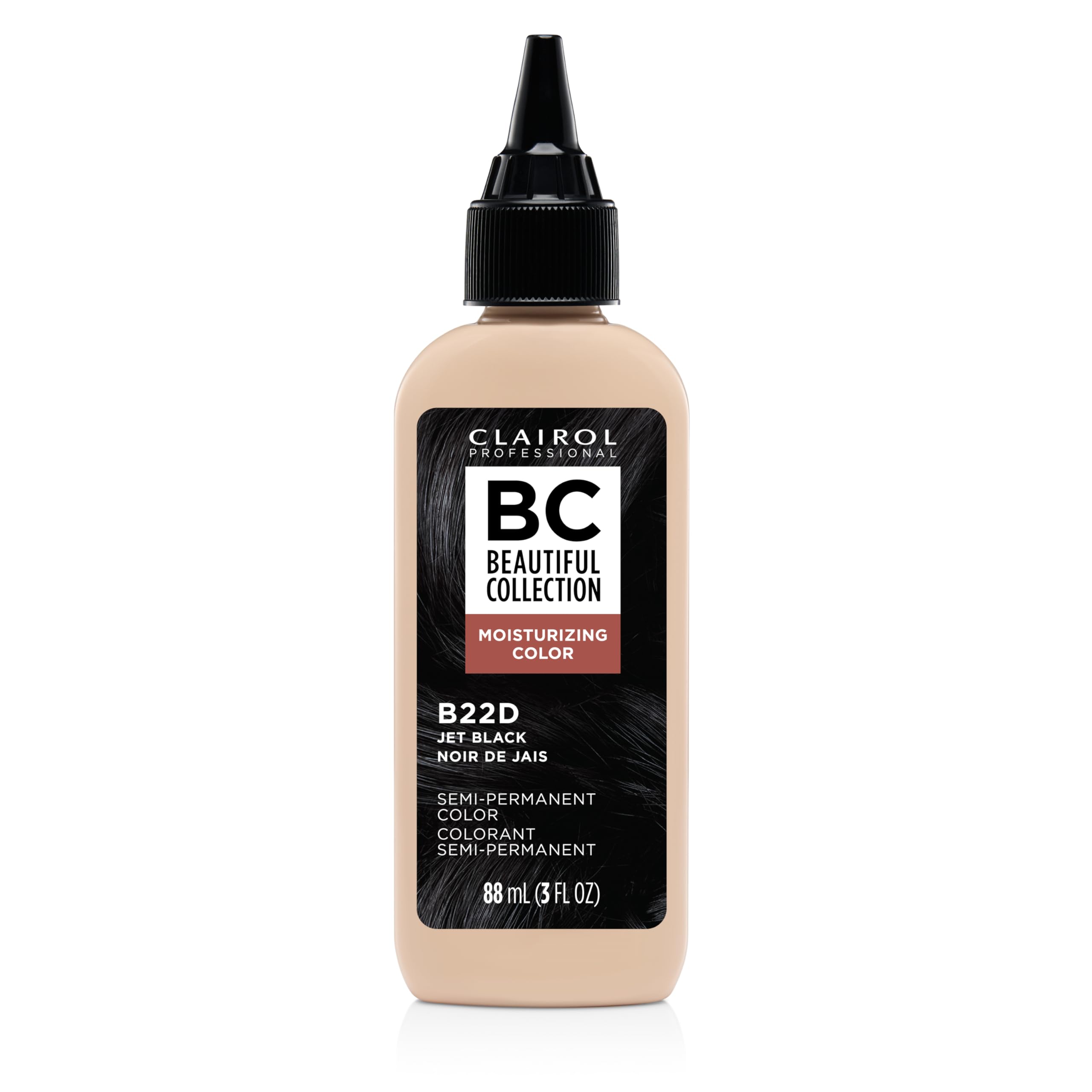 Clairol Beautiful Collection Jet Black bottle for easy, natural-looking color