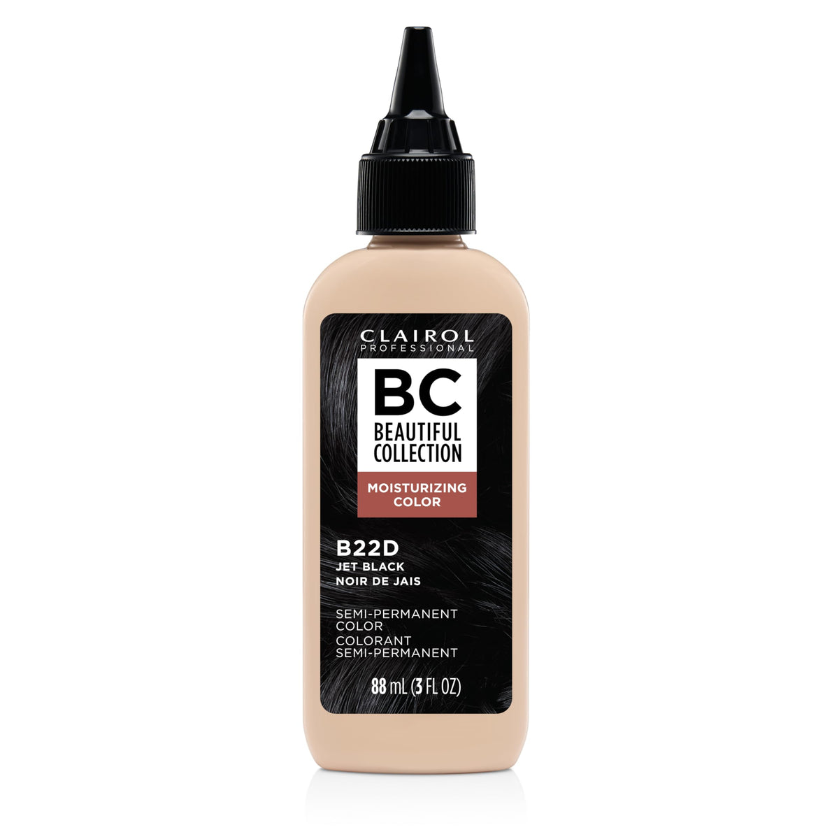 Clairol Beautiful Collection Jet Black bottle for easy, natural-looking color