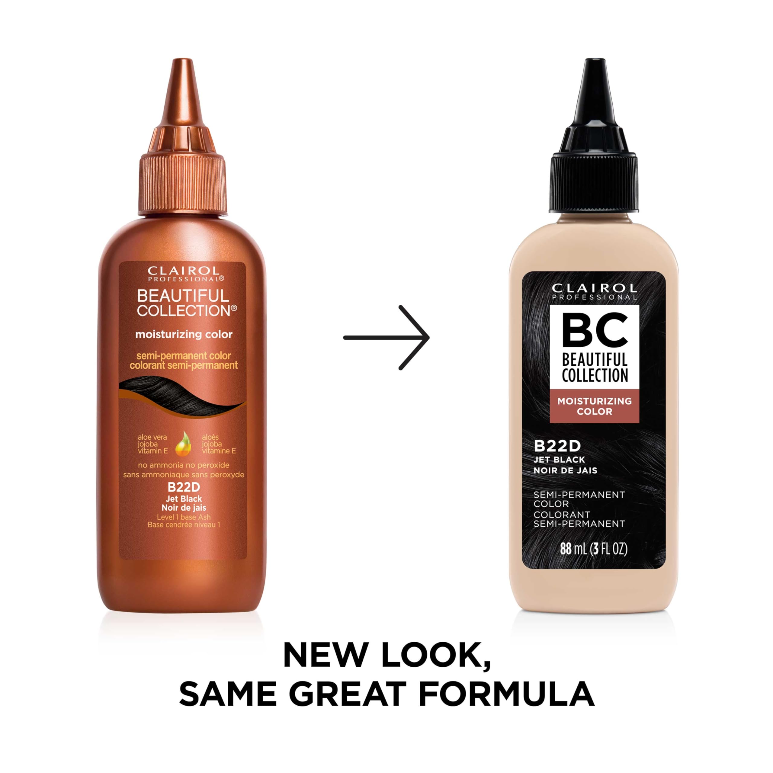 Clairol Beautiful Collection Jet Black tube ready for smooth application