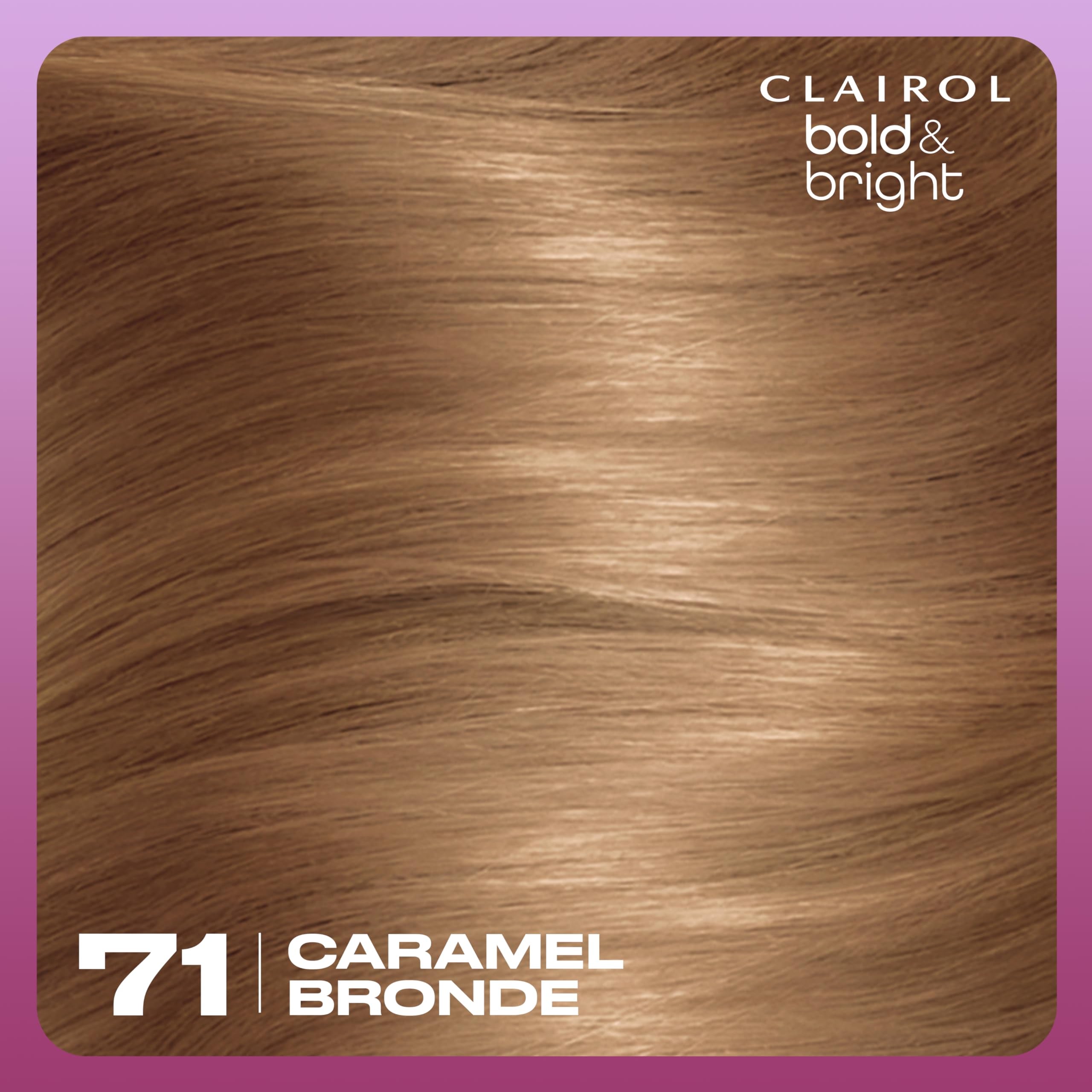 Before–after transformation with Clairol Bold & Bright