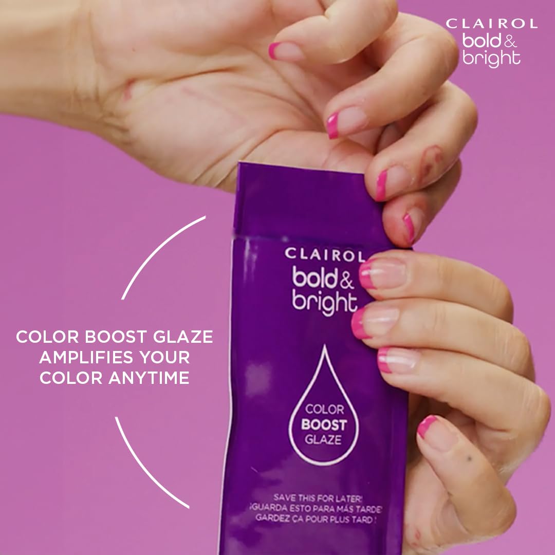 Clairol Bold & Bright color results showing vibrant true tone