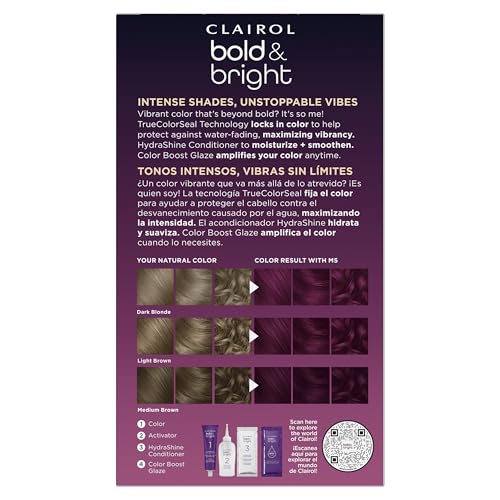 Clairol Bold and Bright activator bottle for reliable color development.