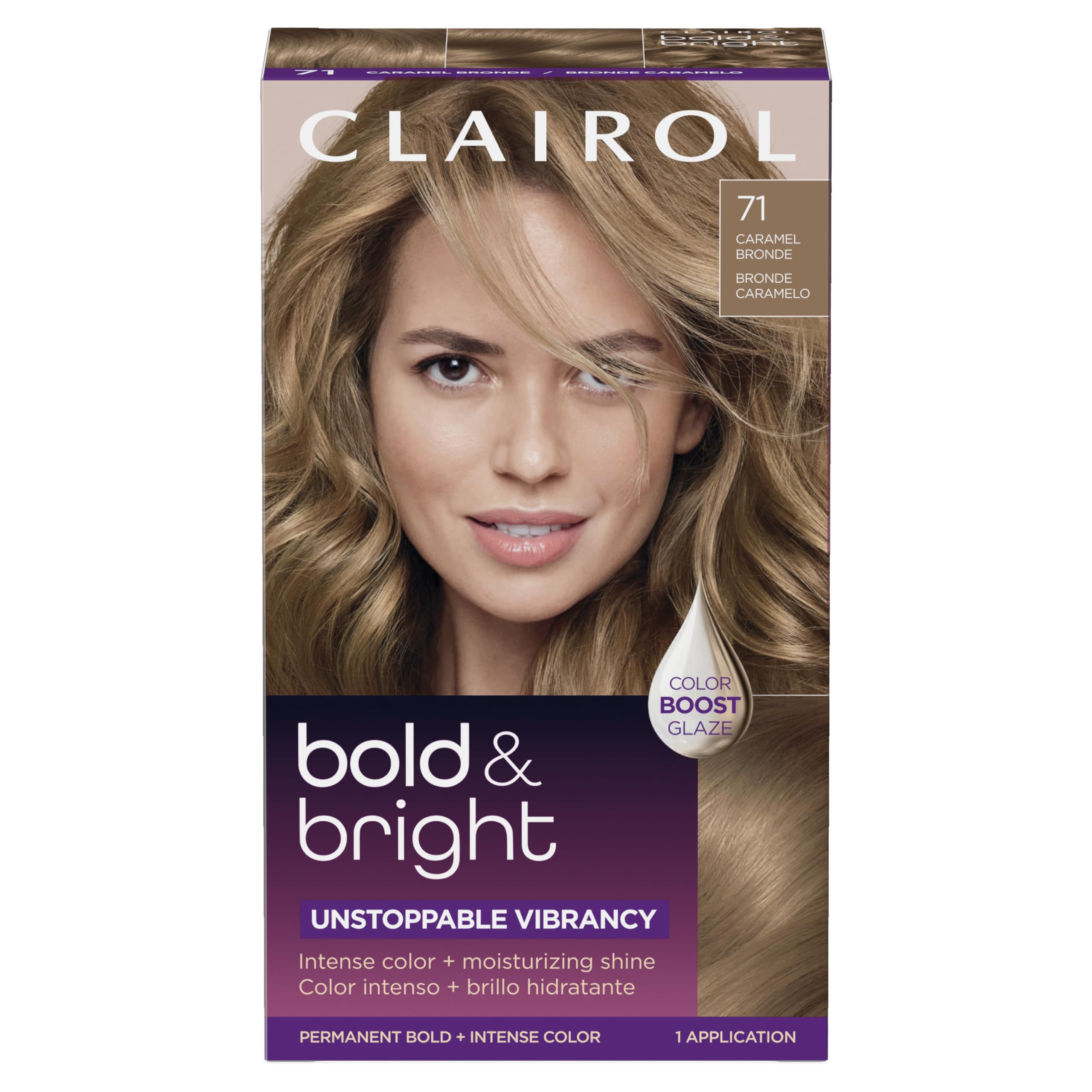 Clairol Bold & Bright permanent dye bottle ready for application