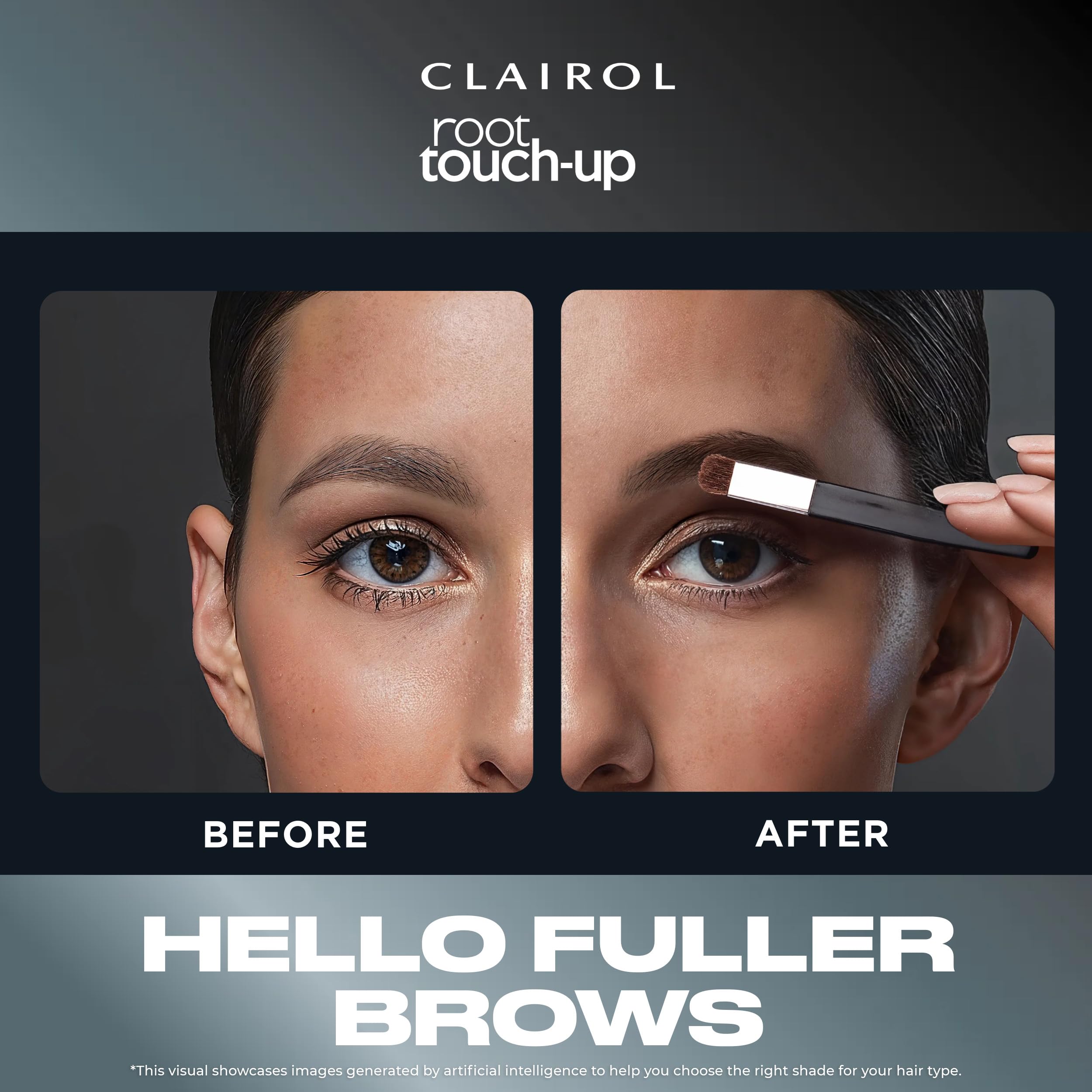 Clairol brow definition using concealing powder for subtle enhancement