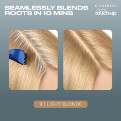 Clairol ColorBlend Technology graphic illustrates seamless root-to-tip blend.