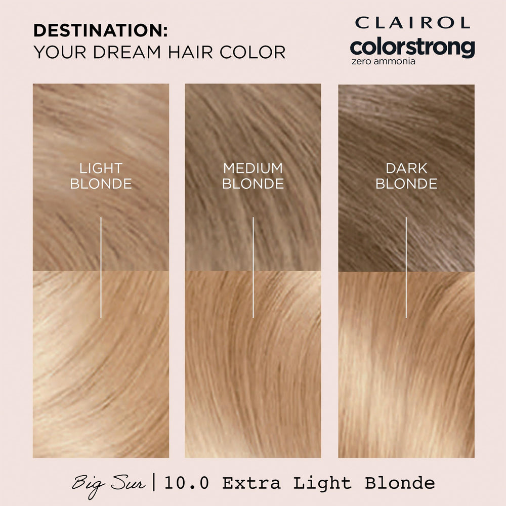 Clairol ColorStrong big sur shade box showcases the California-inspired color.