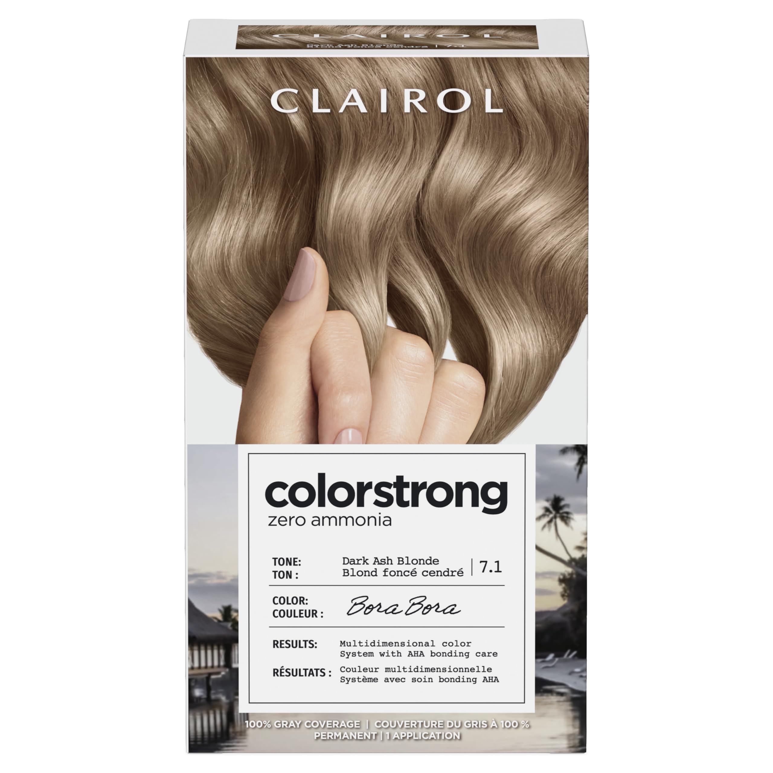 Clairol ColorStrong bonding primer with AHA strengthens hair for even color uptake