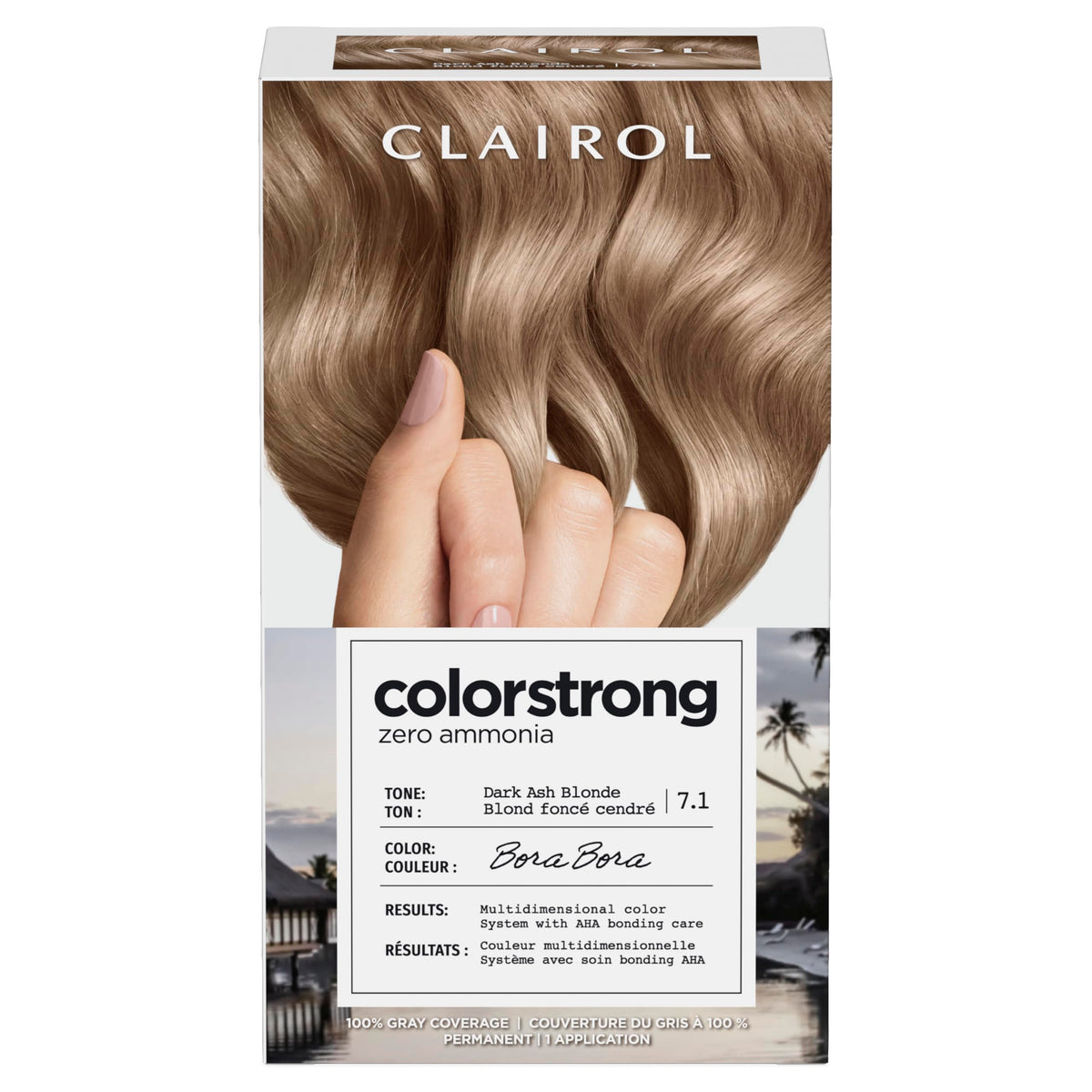 Clairol ColorStrong bonding primer with AHA strengthens hair for even color uptake