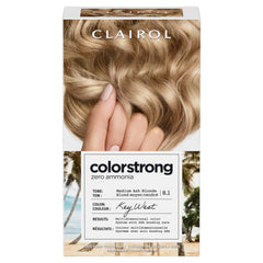 Clairol ColorStrong bonding primer with AHA prepares hair for color.