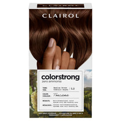 Clairol ColorStrong bonding primer with AHA prepares hair for color.