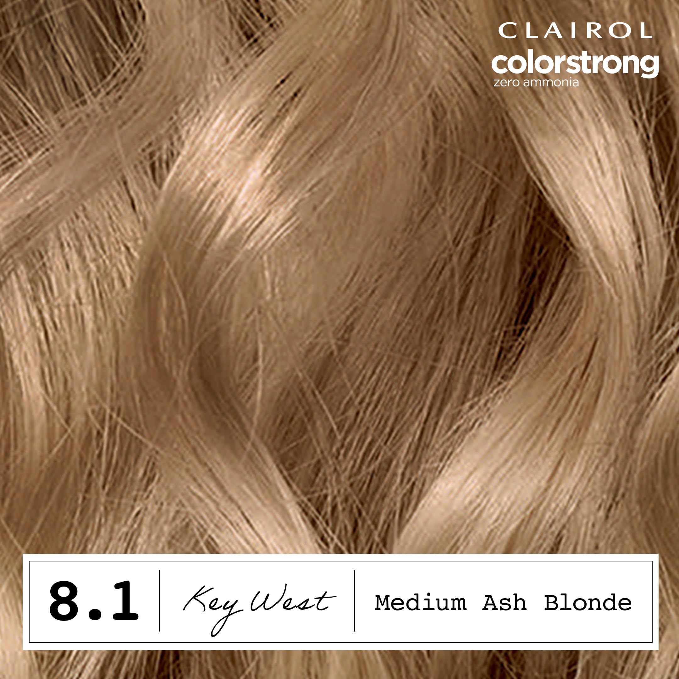 Clairol ColorStrong bonding treatment with AHA seals color and fortifies hair.