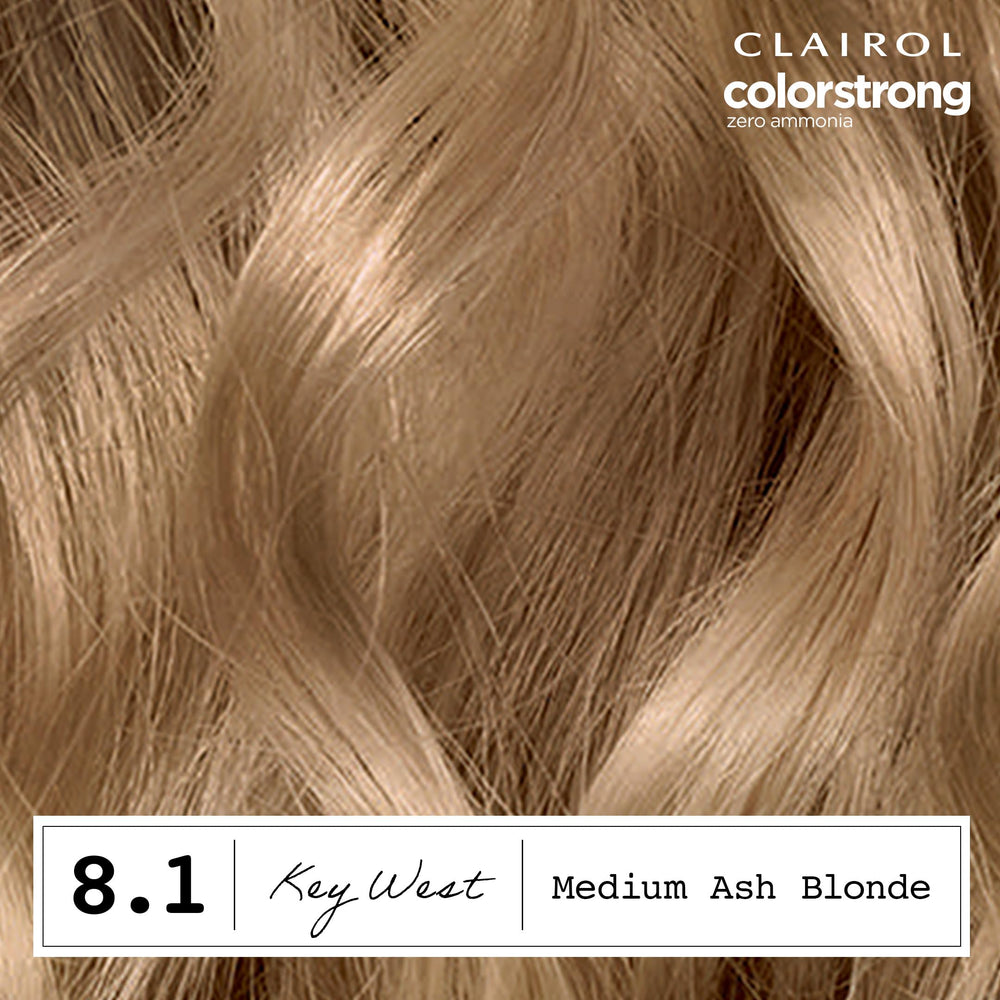 Clairol ColorStrong bonding treatment with AHA seals color and fortifies hair.