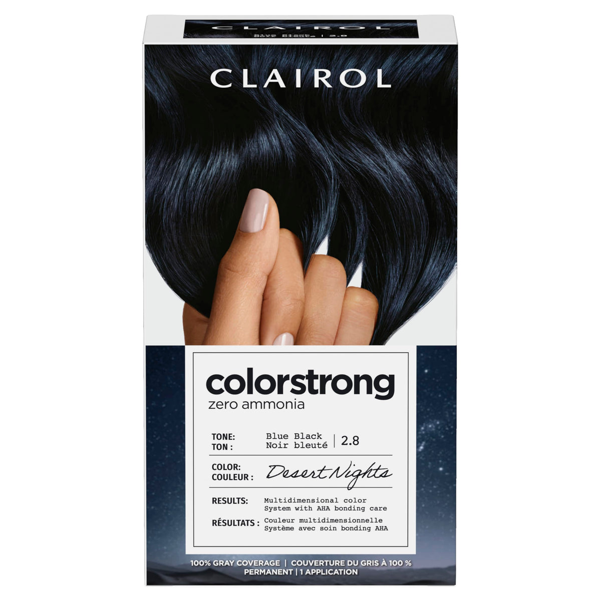 Clairol ColorStrong Desert Nights primer helps prepare hair for color with AHA bonding.