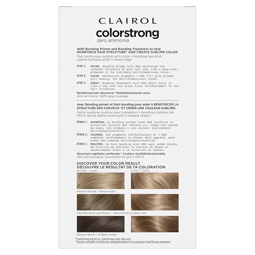 Clairol ColorStrong permanent color cream delivers multidimensional shade.