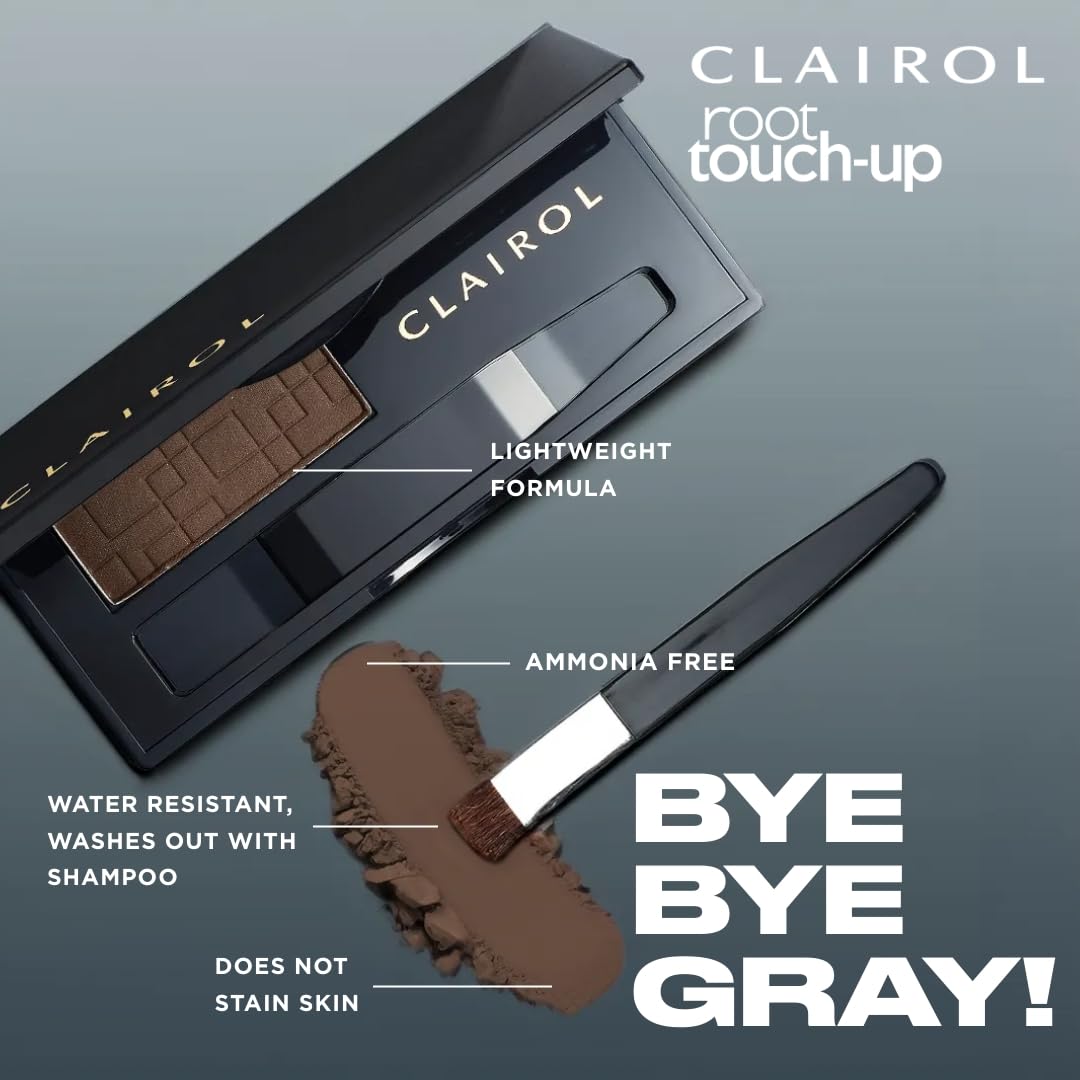 Clairol medium brown shade powder matching natural hair tone