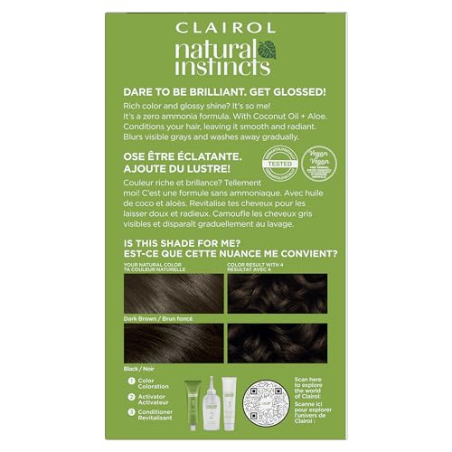 Clairol Natural Instincts activator bottle for even color development.