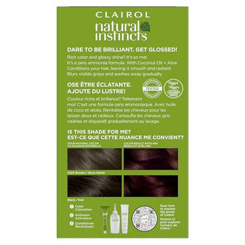 Clairol Natural Instincts 4RV activator-included kit ensures even color