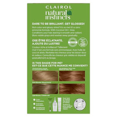 Clairol Natural Instincts 7RG box front highlighting vegan, semi-permanent color.
