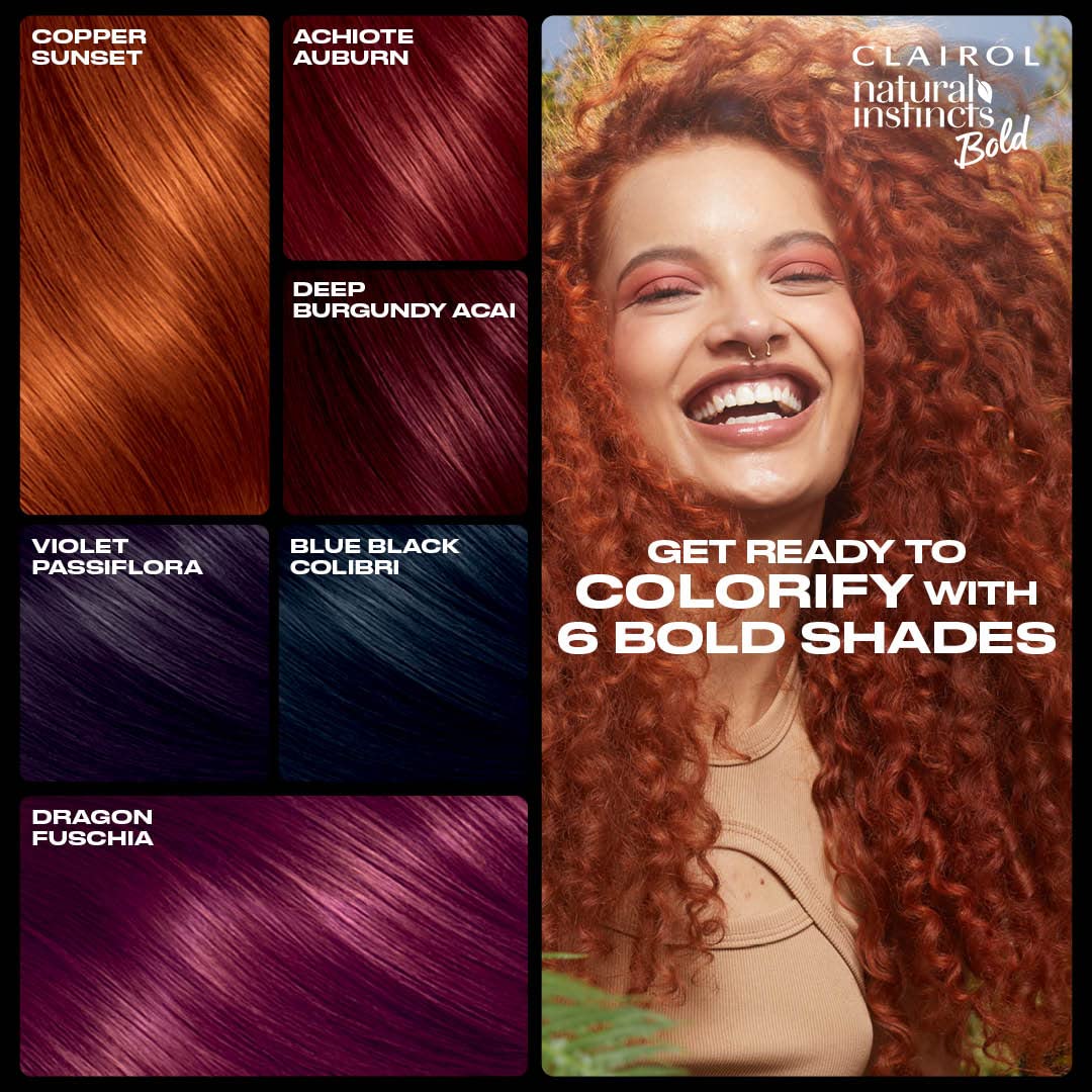 Clairol Natural Instincts Bold formula includes argan oil, acai and guarana.