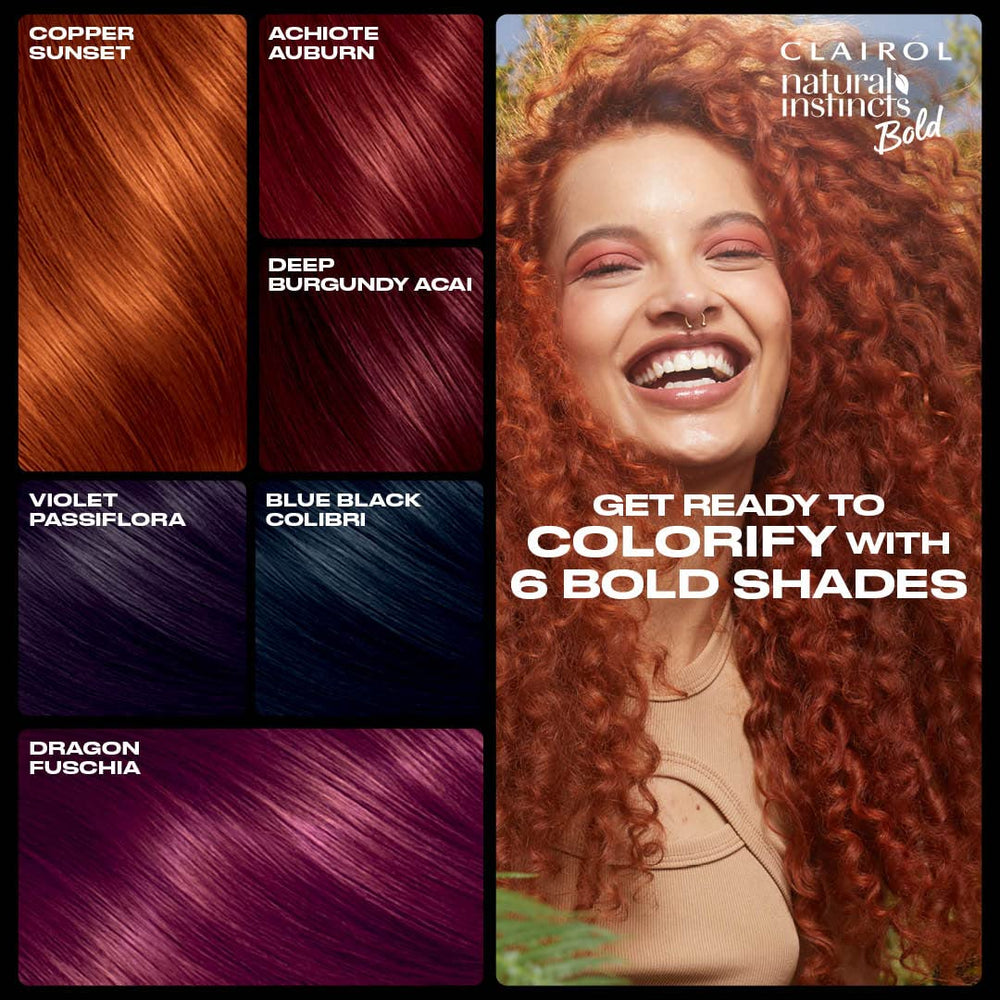 Clairol Natural Instincts Bold formula includes argan oil, acai and guarana.
