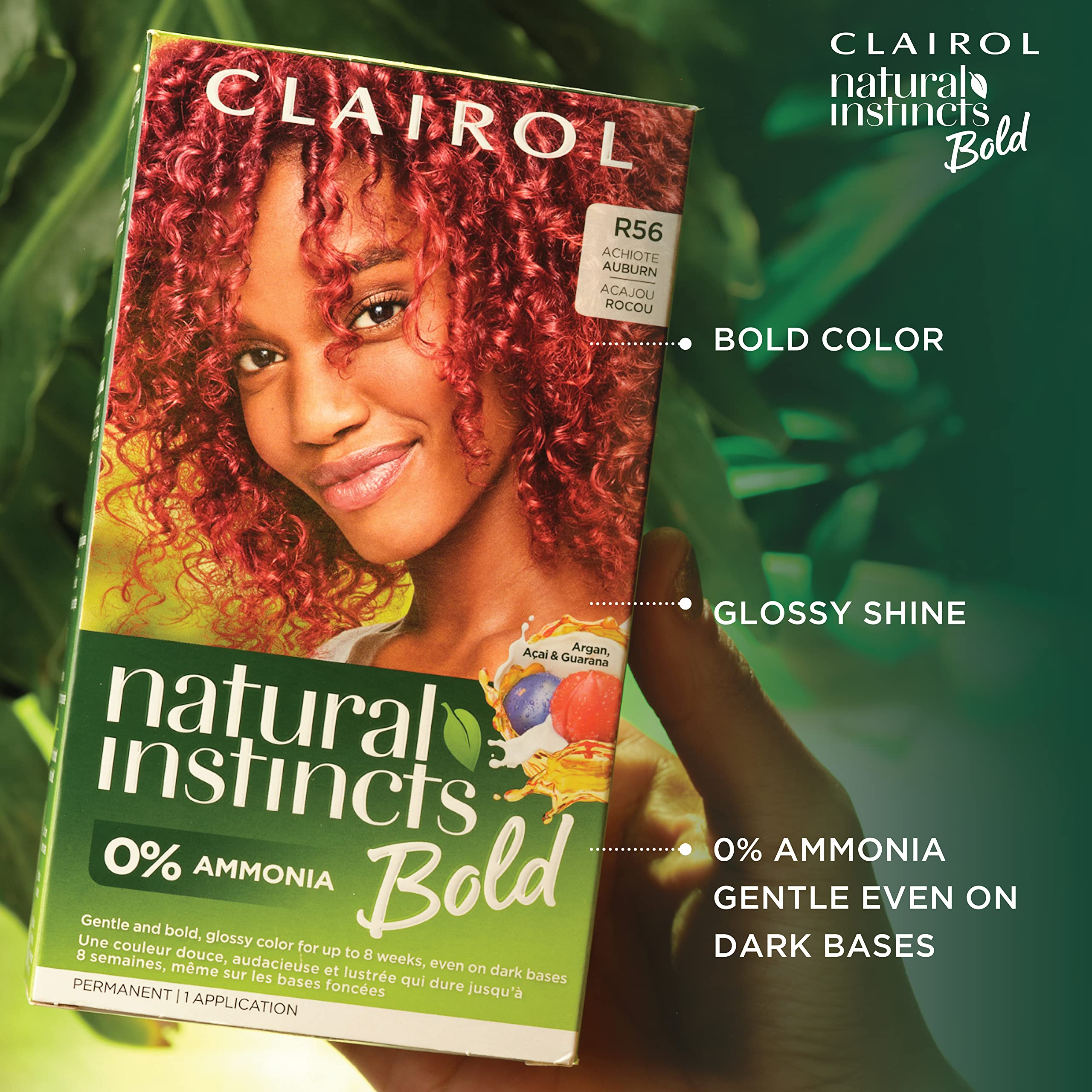 Clairol Dragon Fuchsia swatch showing deep pink and violet tones