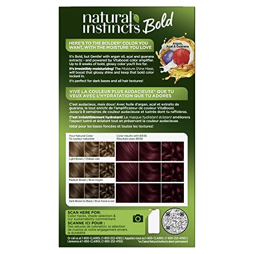 Clairol Natural Instincts Bold activator packet for smooth, even mixing and results.