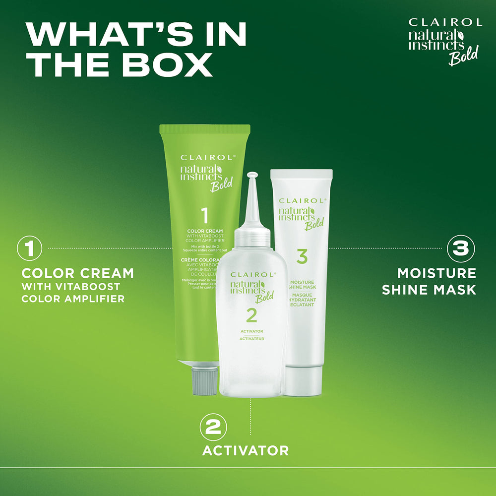 Clairol Natural Instincts Bold gloves for clean, precise application.