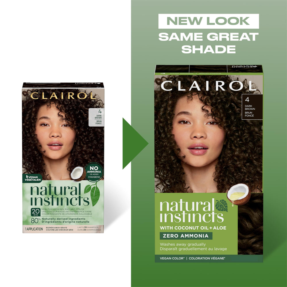 Clairol Natural Instincts Brilliant Shine Conditioner delivers a glossy finish