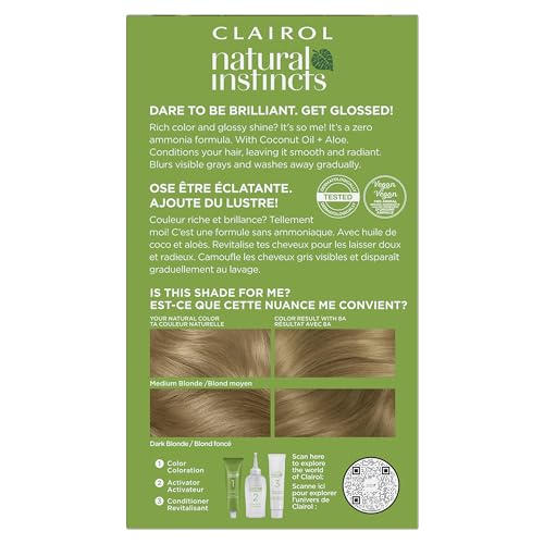 Clairol Natural Instincts activator bottle for even color development.