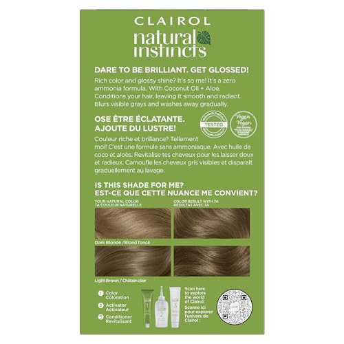Clairol Natural Instincts activator and dye mix for simple three-step coloring