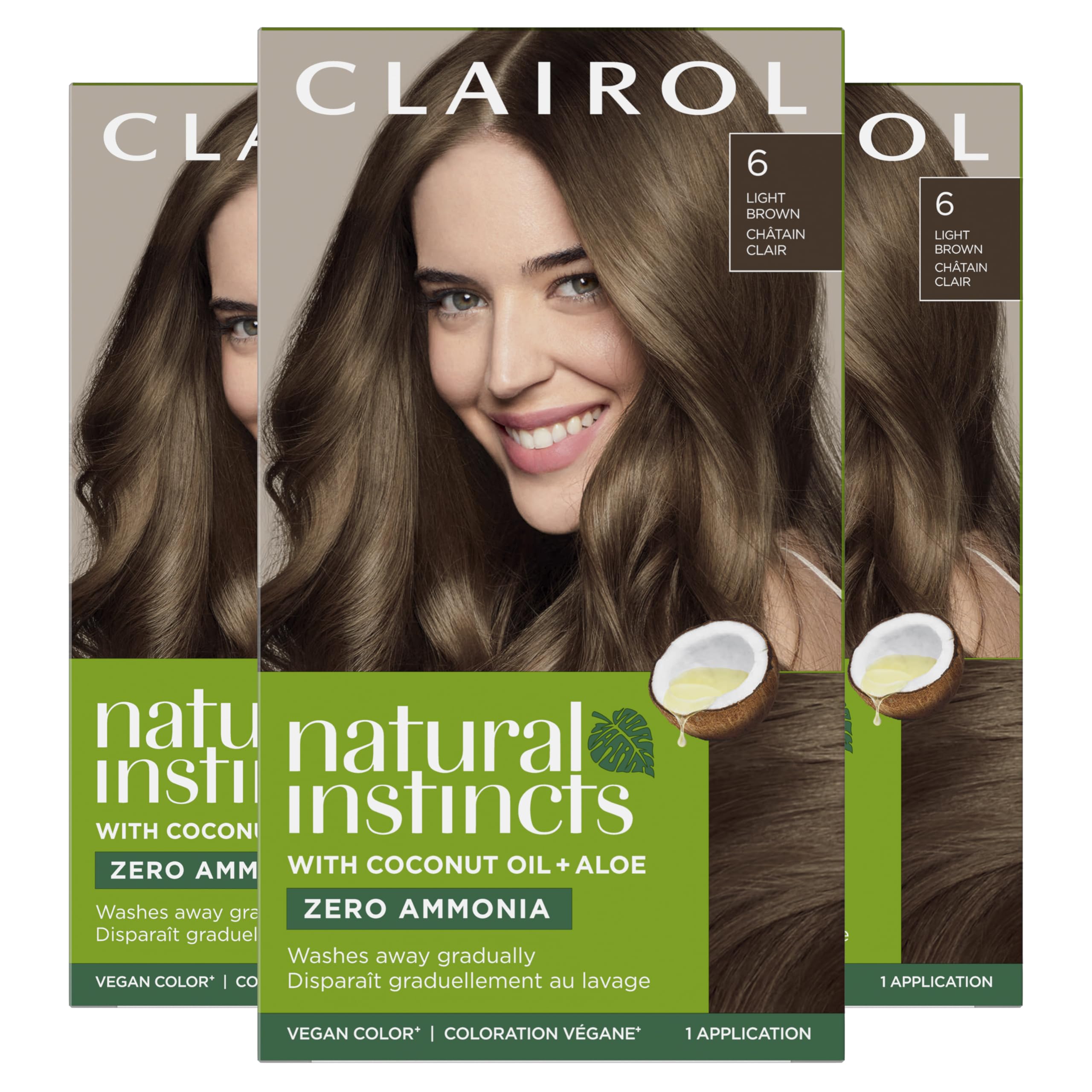 Clairol Natural Instincts demi-permanent dye box pack3 for home use