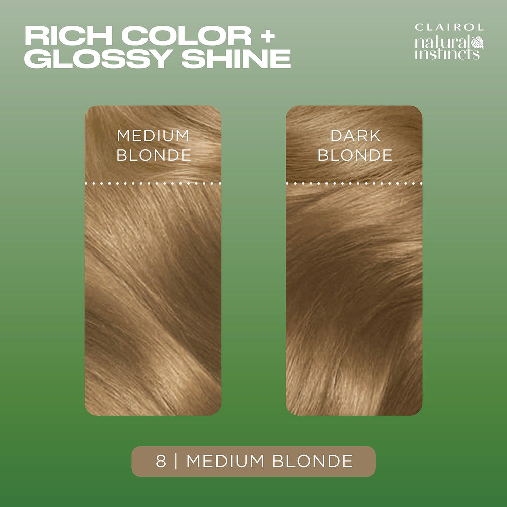 Clairol Natural Instincts ingredients card highlighting coconut oil and aloe.