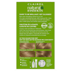 Clairol Natural Instincts instruction sheet for simple at-home use.