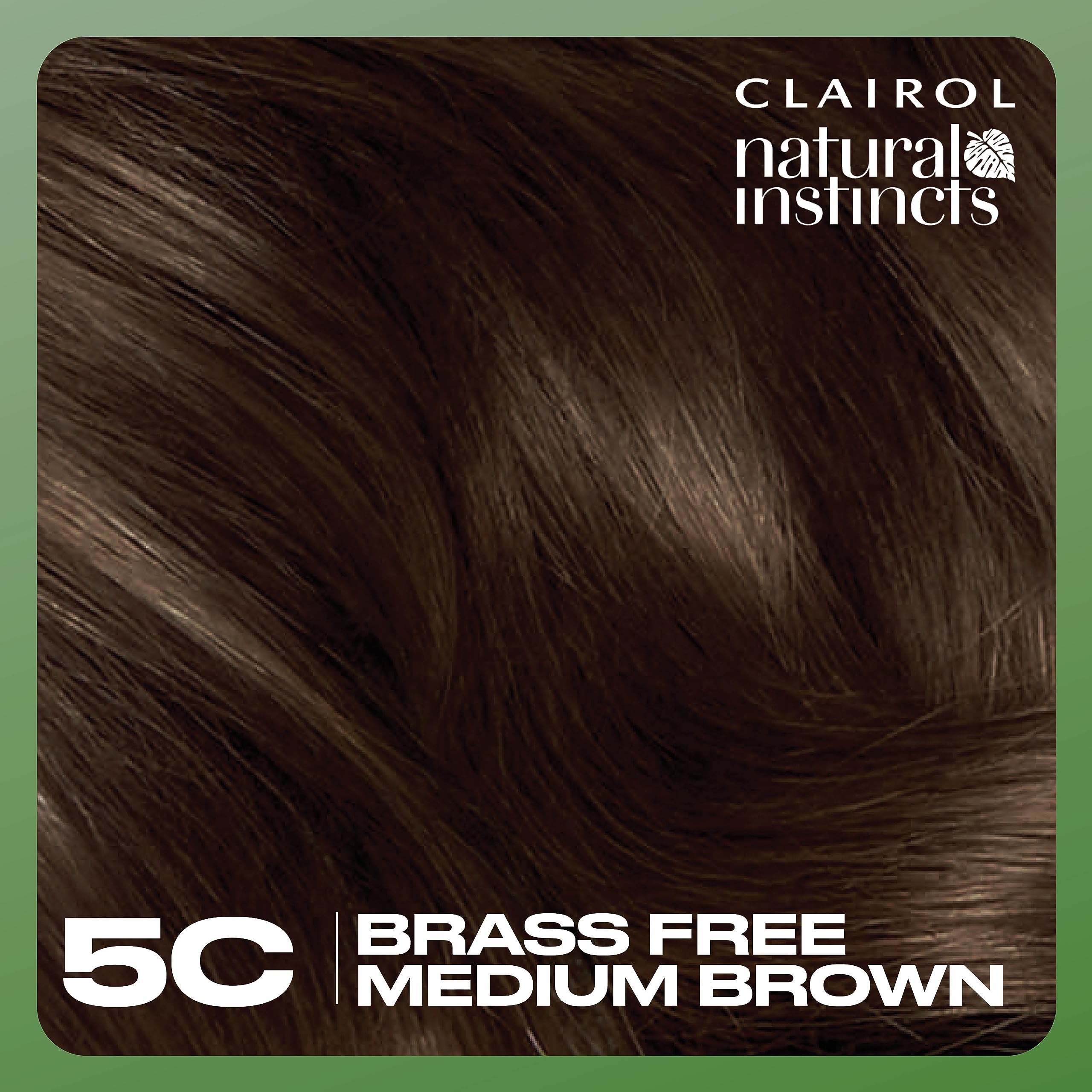 Clairol Natural Instincts 5C color swatches card to pick shade.