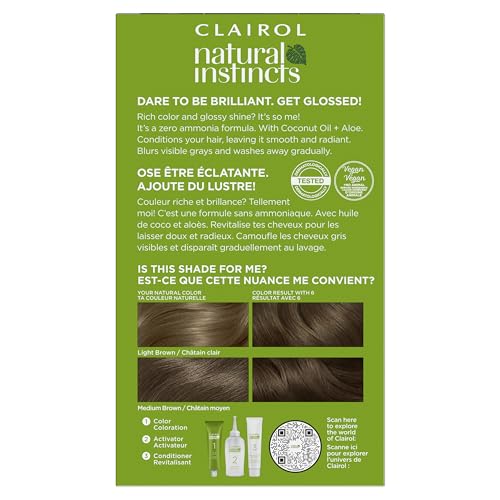 Clairol Natural Instincts dye bottle pour for smooth application