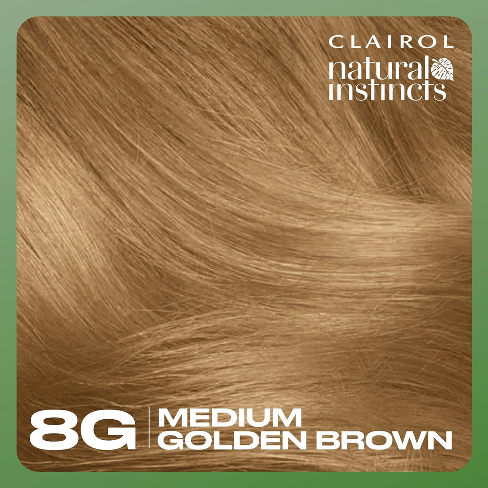 Clairol Natural Instincts vegan label highlighting vegan-friendly formula.
